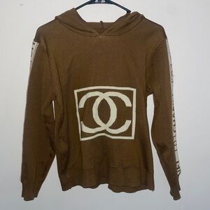Vintage style brown Chanel pull over